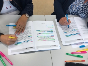 Onderwijsprofessionals tijdens training